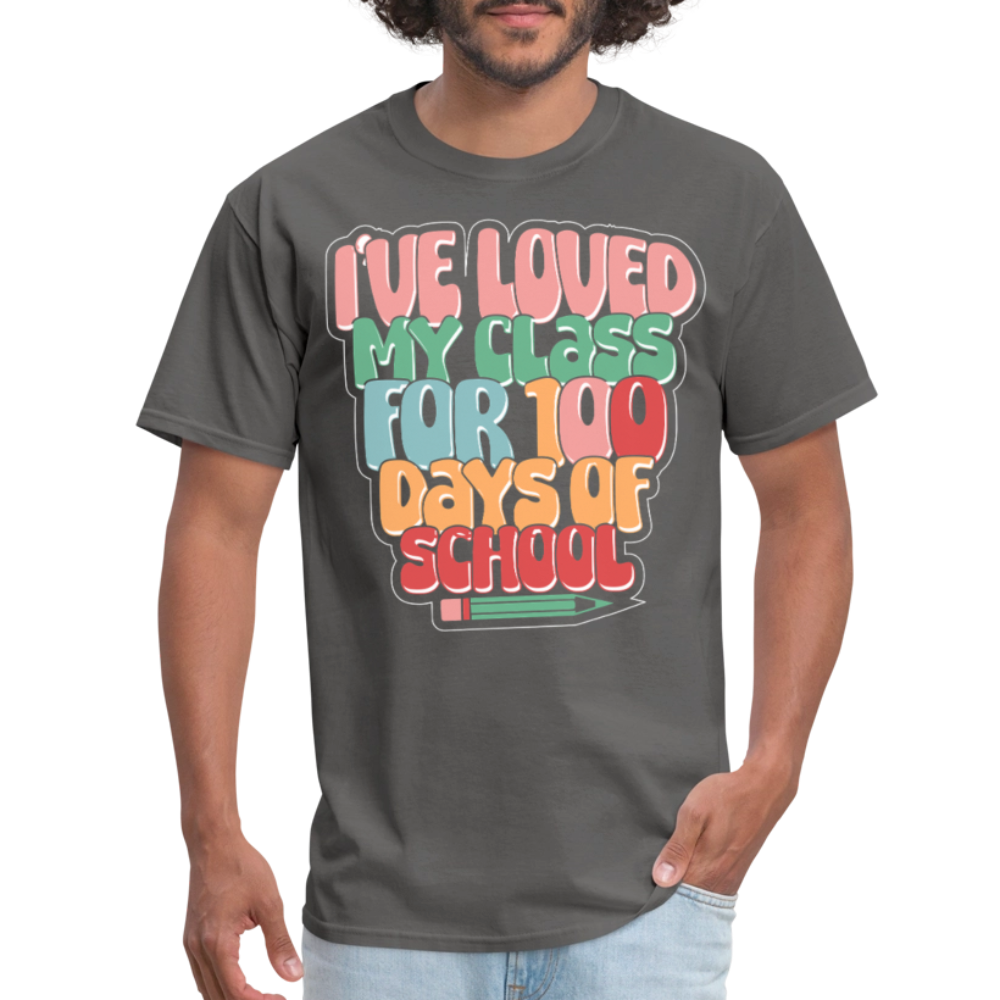 100 Days Of School Tee For Teachers 100 Days Of Learning Teacher T-shirt - charcoal