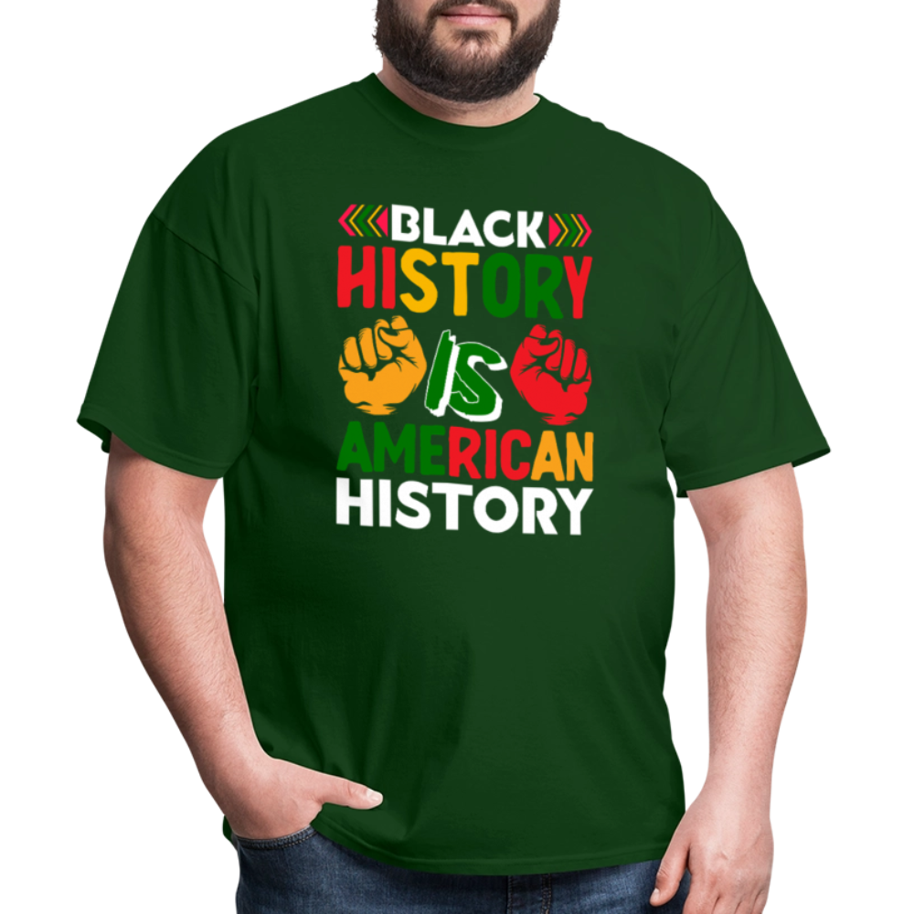 Black History is American History shirt African American Culture T-shirt - forest green