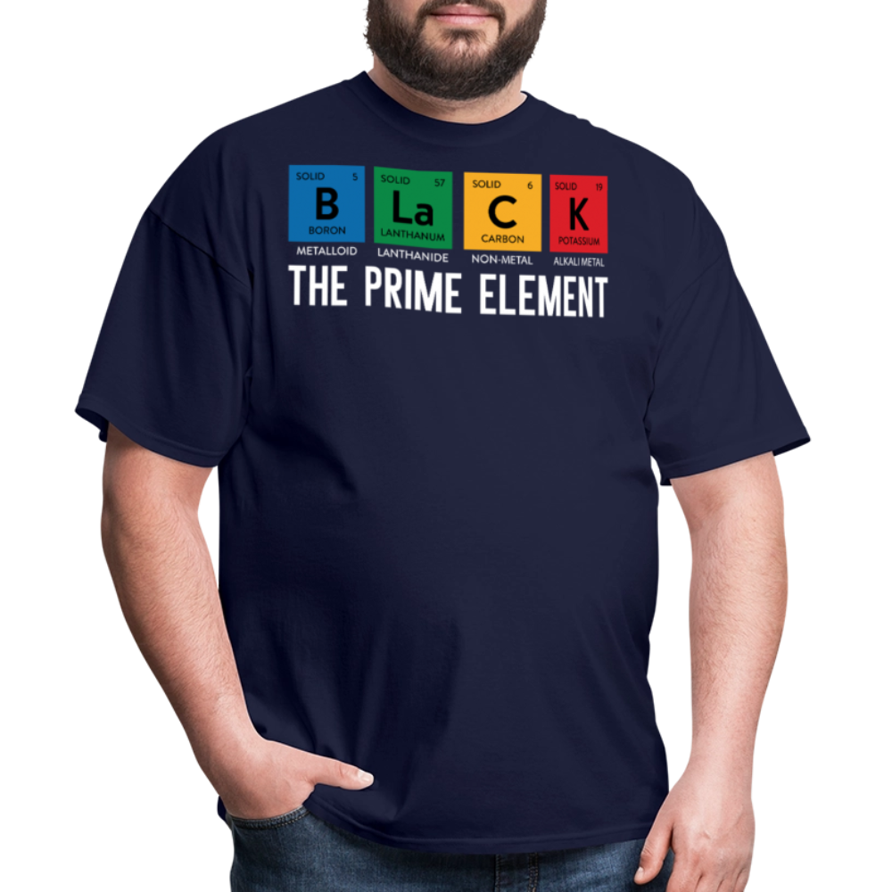 Periodic Table Gift For Black Educators Black Pride Science T-Shirt - navy