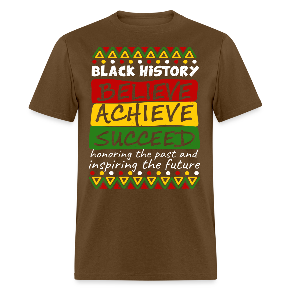 Black Culture Awareness Honoring The Past Inspiring The Future T-Shirt - brown