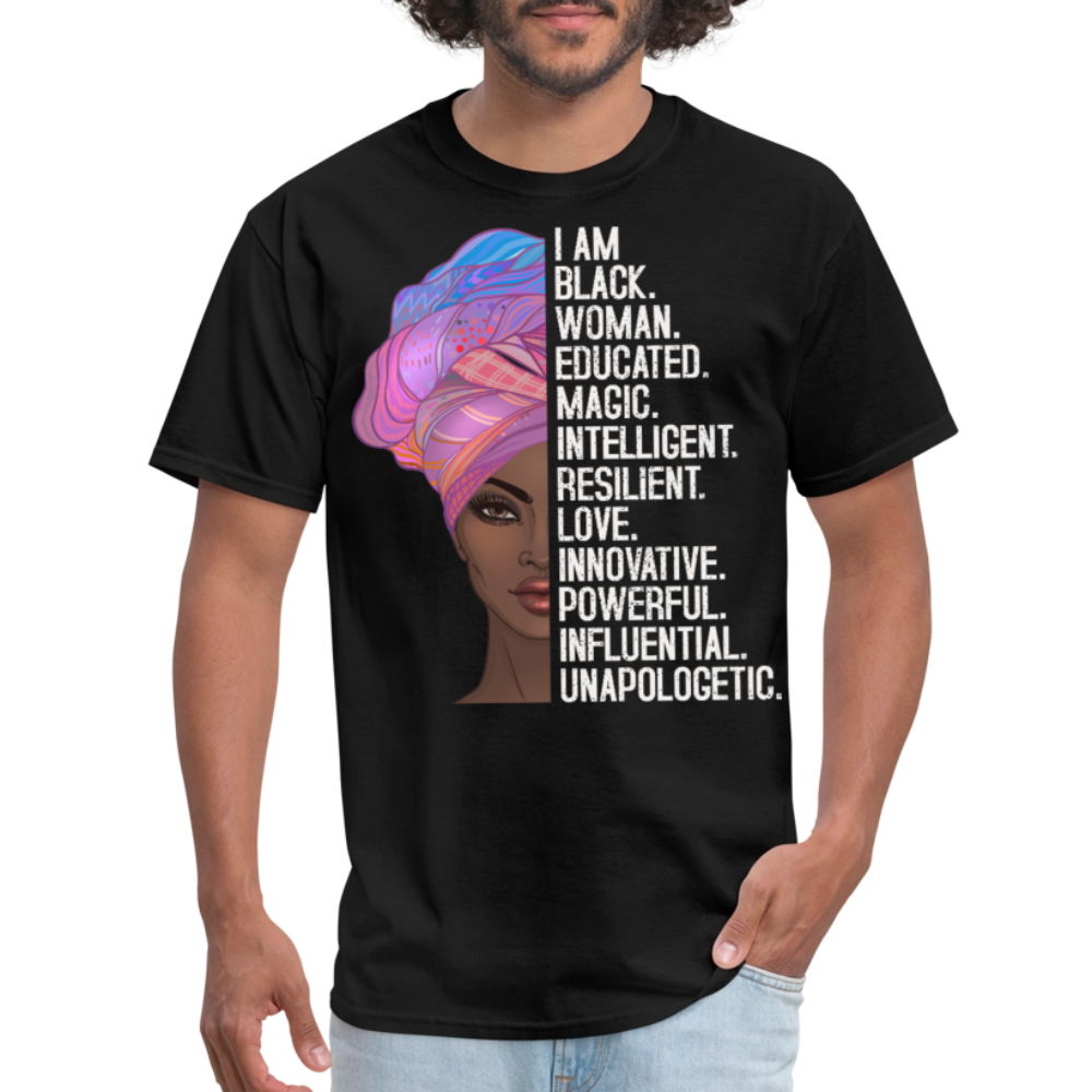 Black Woman Empowerment Shirt Black Girl Magic Unisex T-Shirt - black