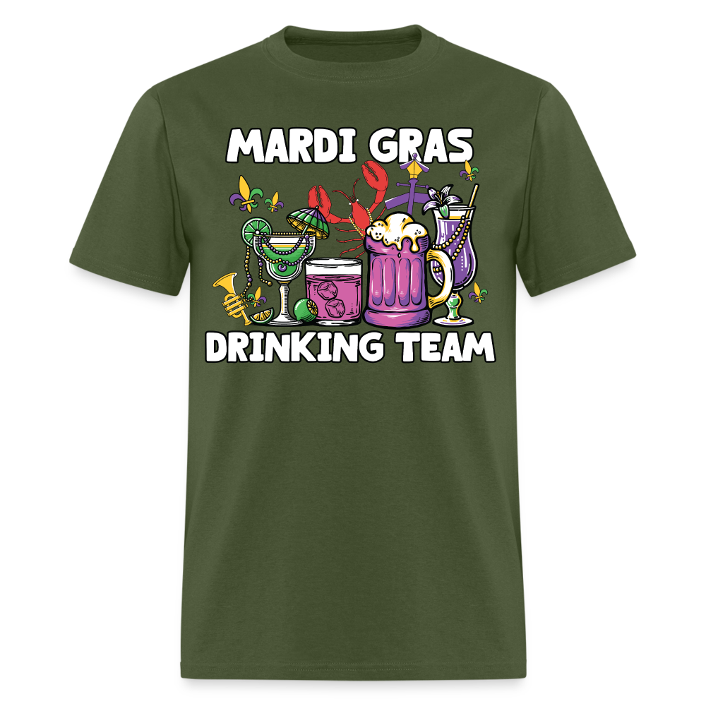 Beer And Cocktail Lover Mardi Gras Tee Mardi Gras Drinking Team T-shirt - military green