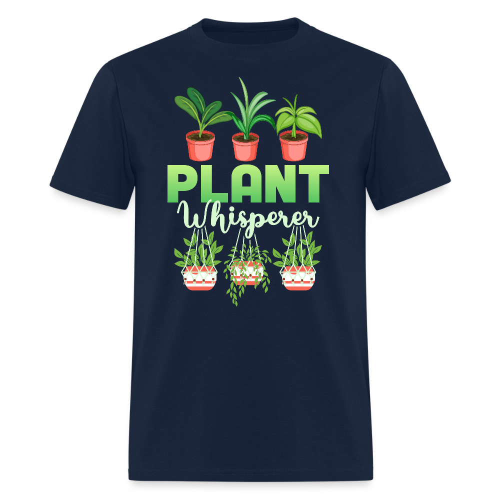 Plant Whisper Funny Plant Lovers Gardener T-Shirt - navy
