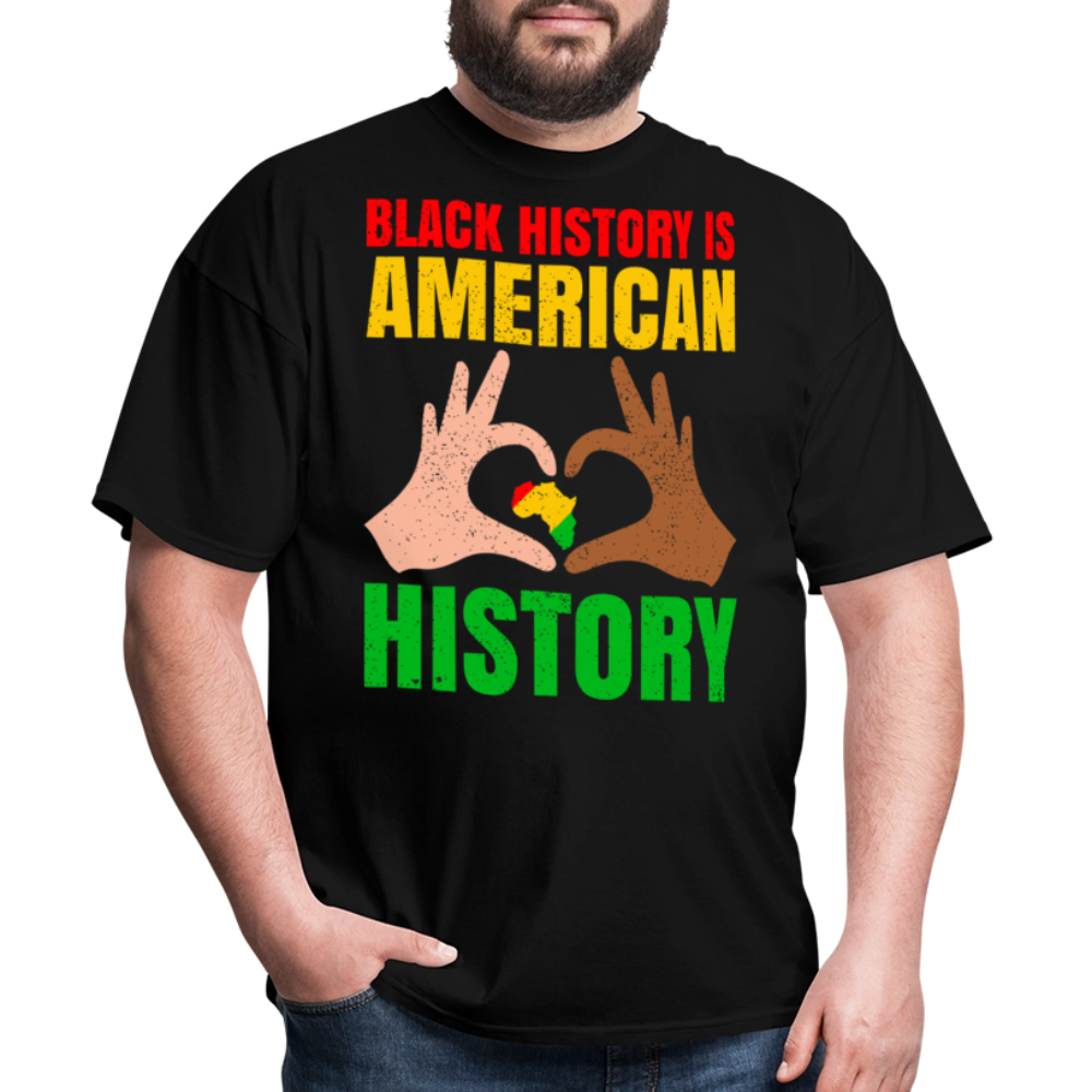 Celebrate African American Heritage Black History is American History T-shirt - black