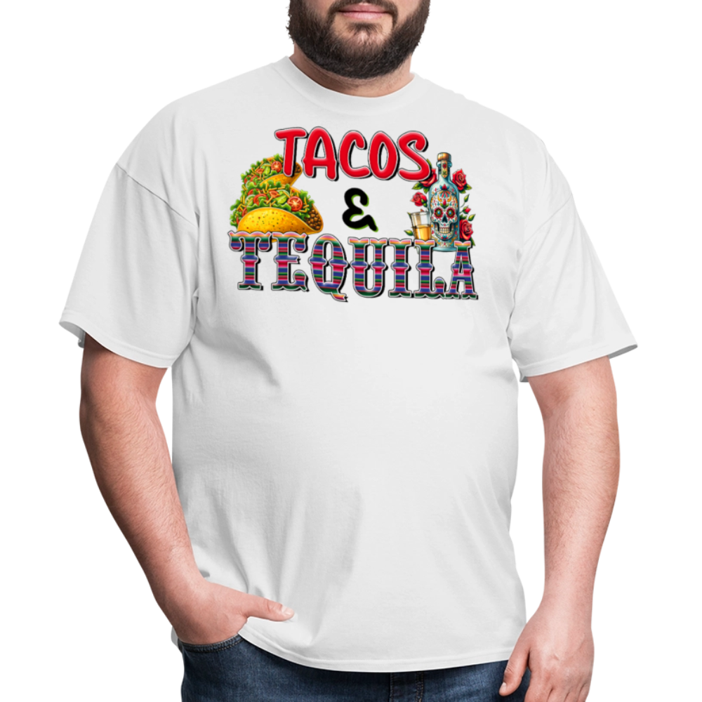 Taco Tuesday And Tequila Drinking Graphic T-shirt - white