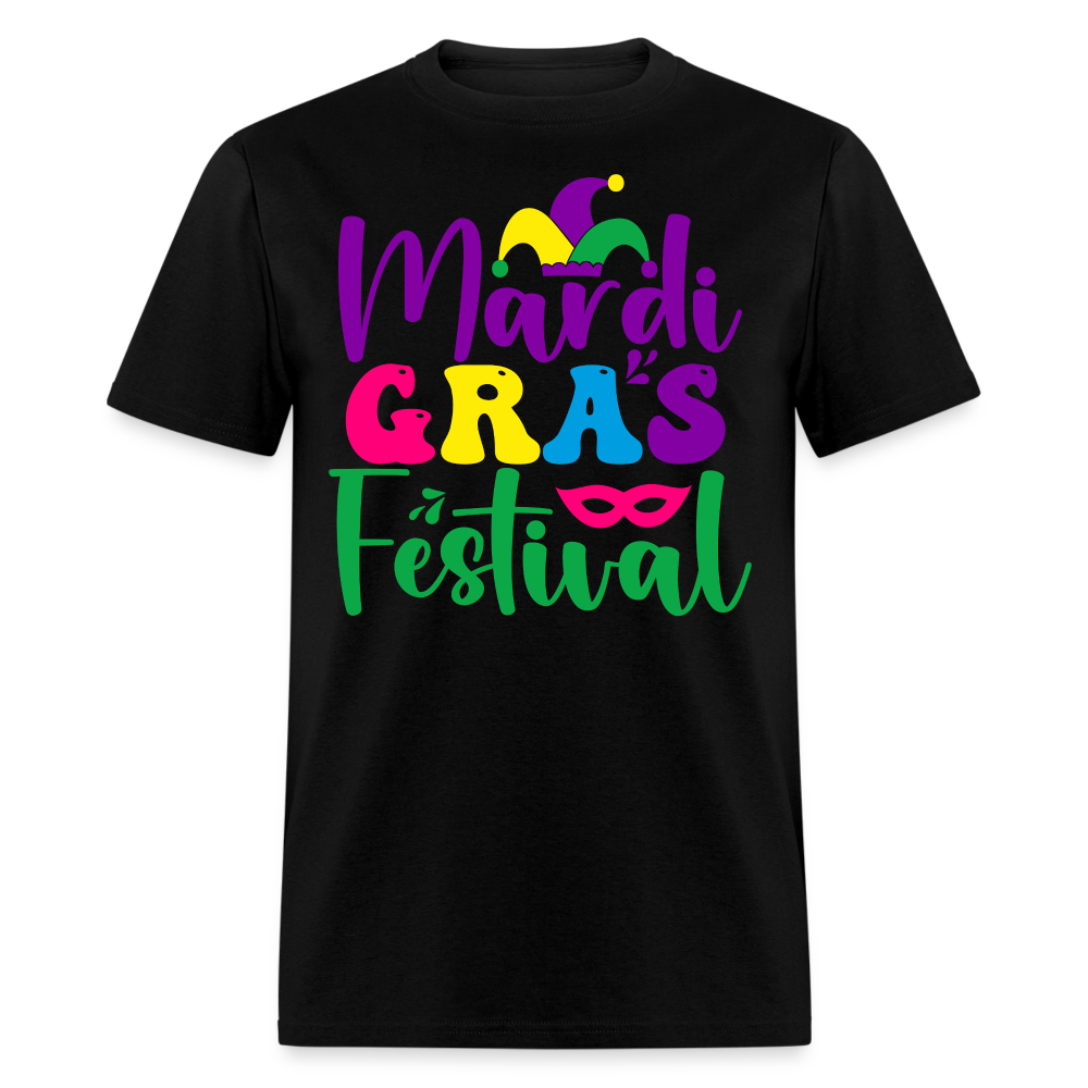 Funny and Stylish Mardi Gras Celebration Unisex T-shirt - black