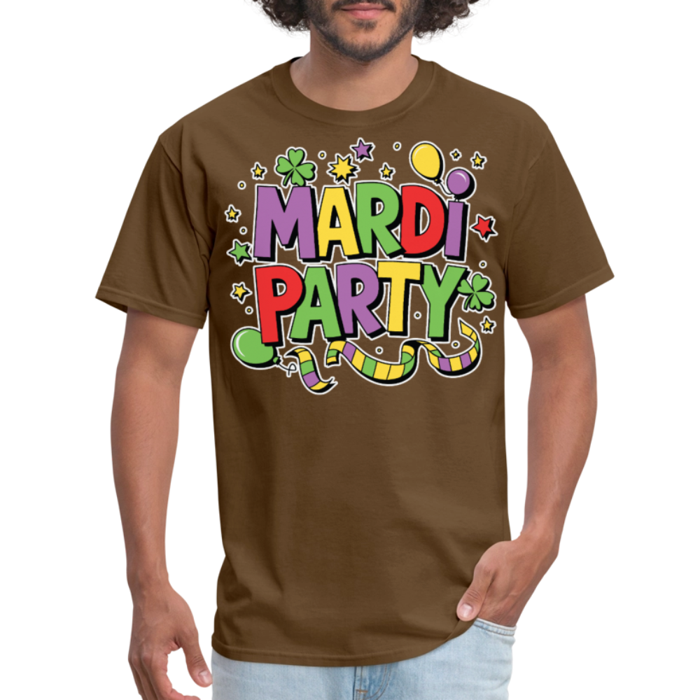 Mardi Gras Party Shirt For Men and Women New Orleans Festival T-shirt - brown