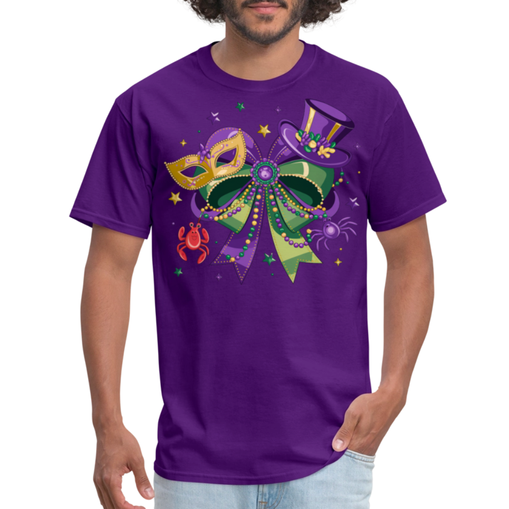 Colorful Masquerade Mask Tee for Fat Tuesday Funny Mardi Gras T-shirt - purple