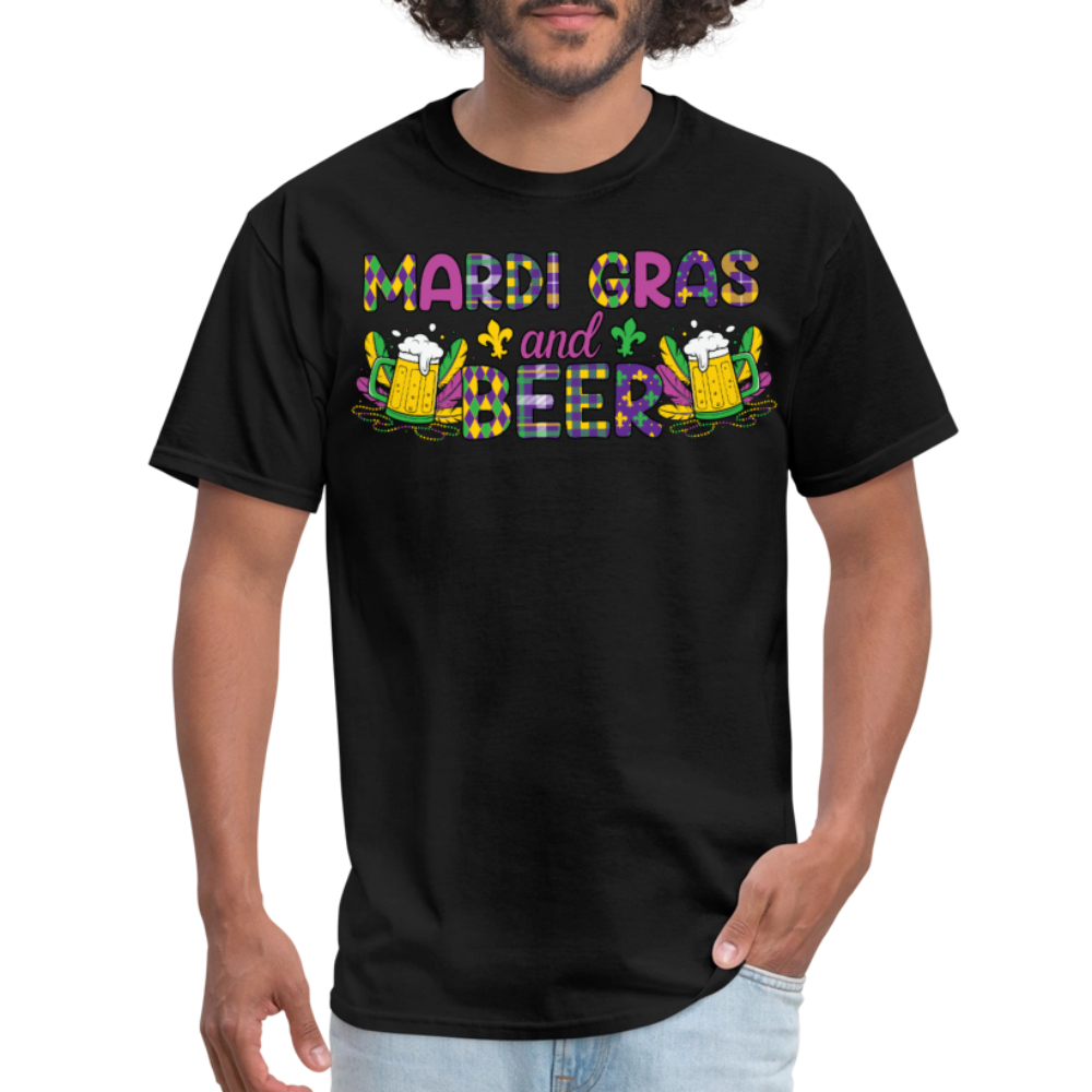 Drinking Team Mardi Gras Beer Party Classic T-shirt - black