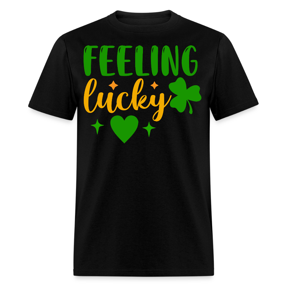 Feeling Lucky Shamrock Tee For Irish Celebrations T-shirt - black