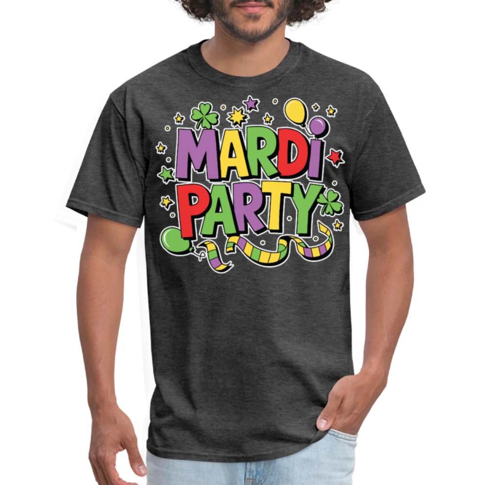 Mardi Gras Party Shirt For Men and Women New Orleans Festival T-shirt - heather black