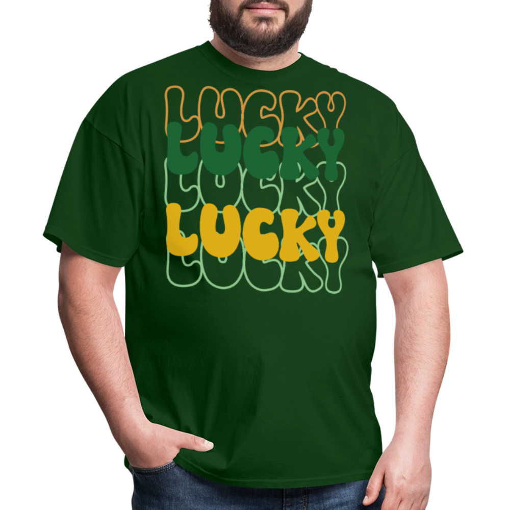 Fun and Stylish Irish Lucky Charm T-shirt - forest green