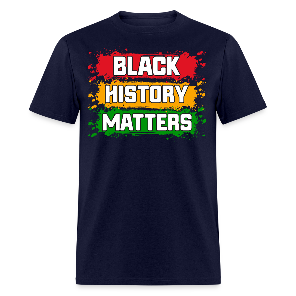 Black History Matters Juneteenth Celebration T-shirt - navy
