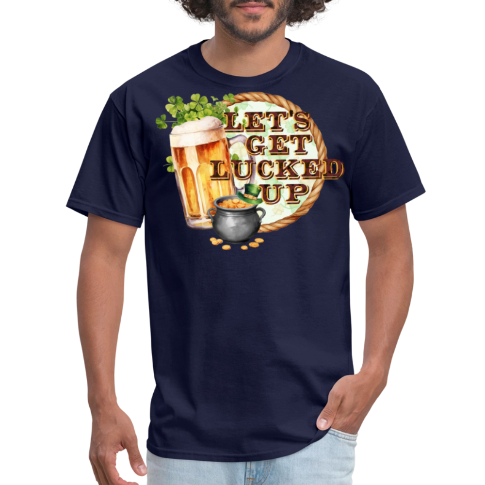 Let’s Get Lucked Up St Patrick’s Day T-shirt - navy