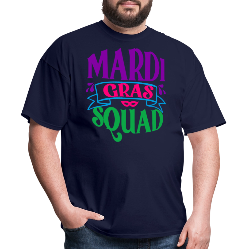 Mardi Gras Squad Matching Unisex T-Shirt - navy