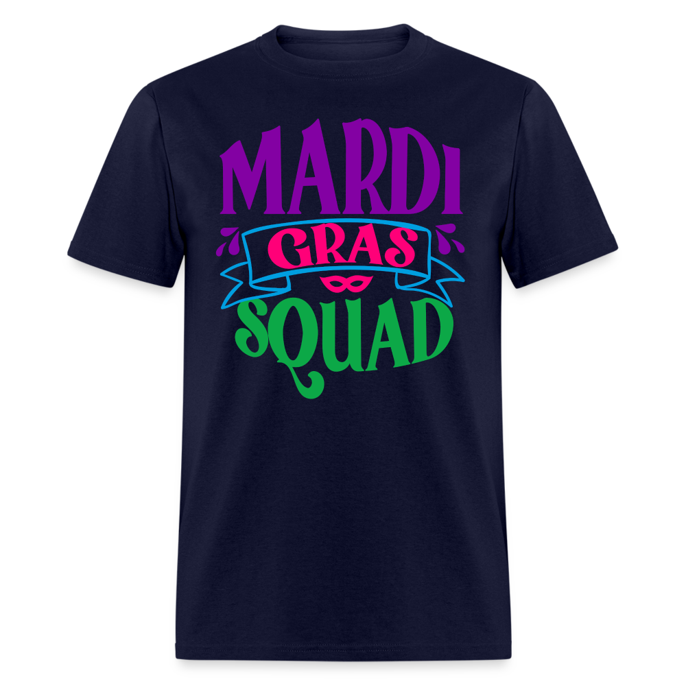 Mardi Gras Squad Matching Unisex T-Shirt - navy