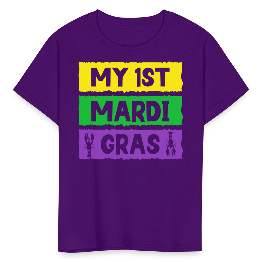 Carnival Kids My First Mardi Gras Baby T-shirt - purple