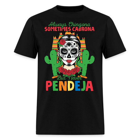 Día De Los Muertos Sugar Skull Tee Chingona T-shirt For Women - black