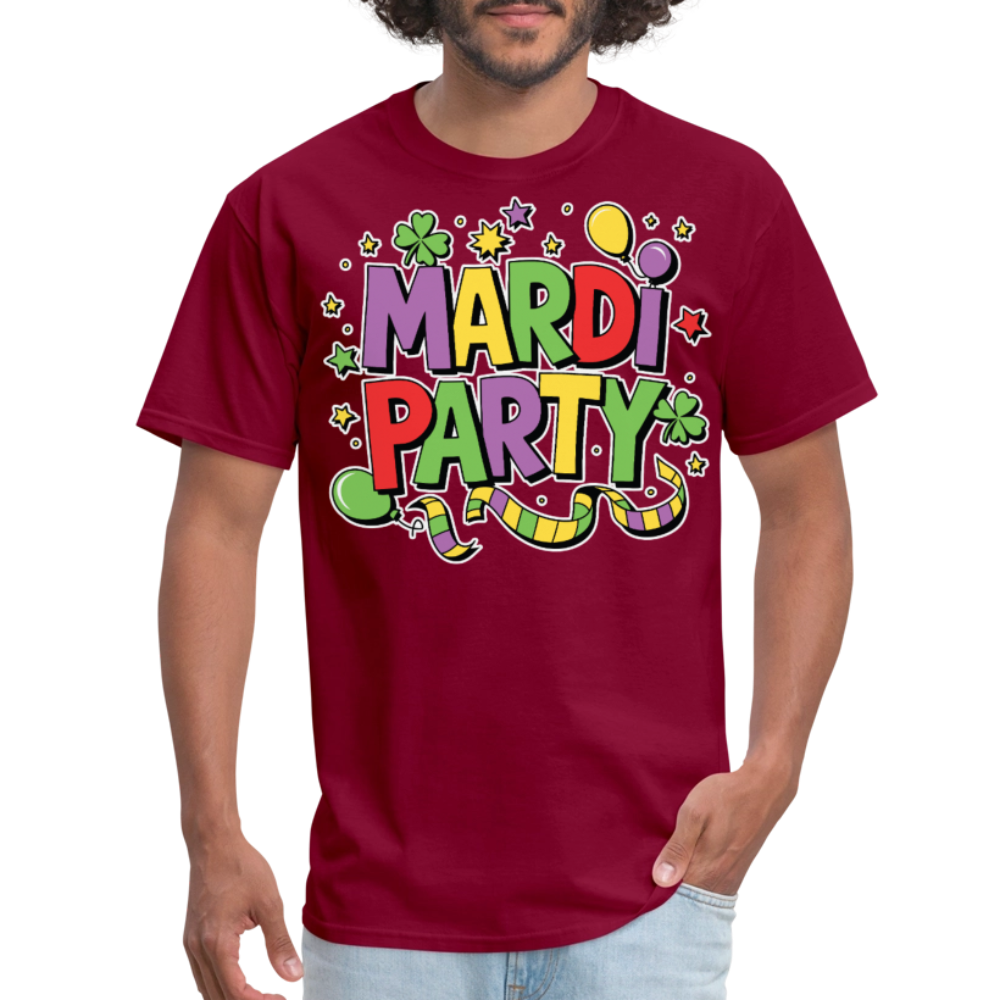 Mardi Gras Party Shirt For Men and Women New Orleans Festival T-shirt - burgundy