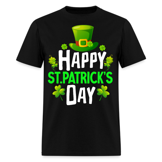 St Patrick’s Day Outfit With Leprechaun Hat T-shirt - black