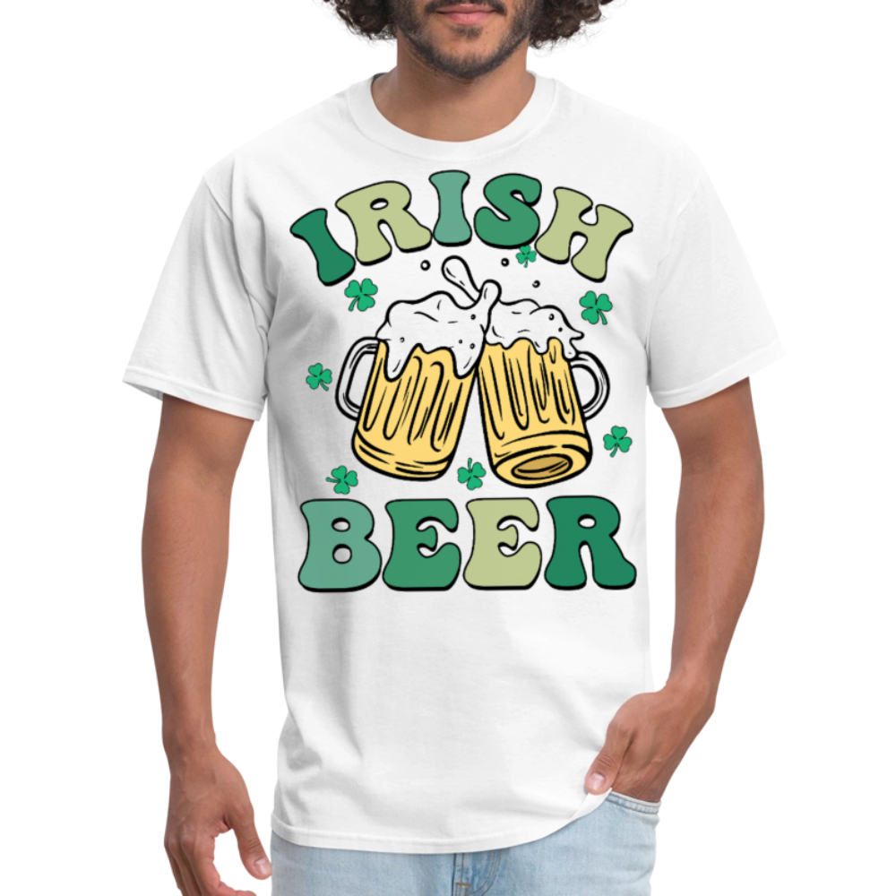 Funny Irish Beer Tee For St Patrick’s Day T-shirt - white