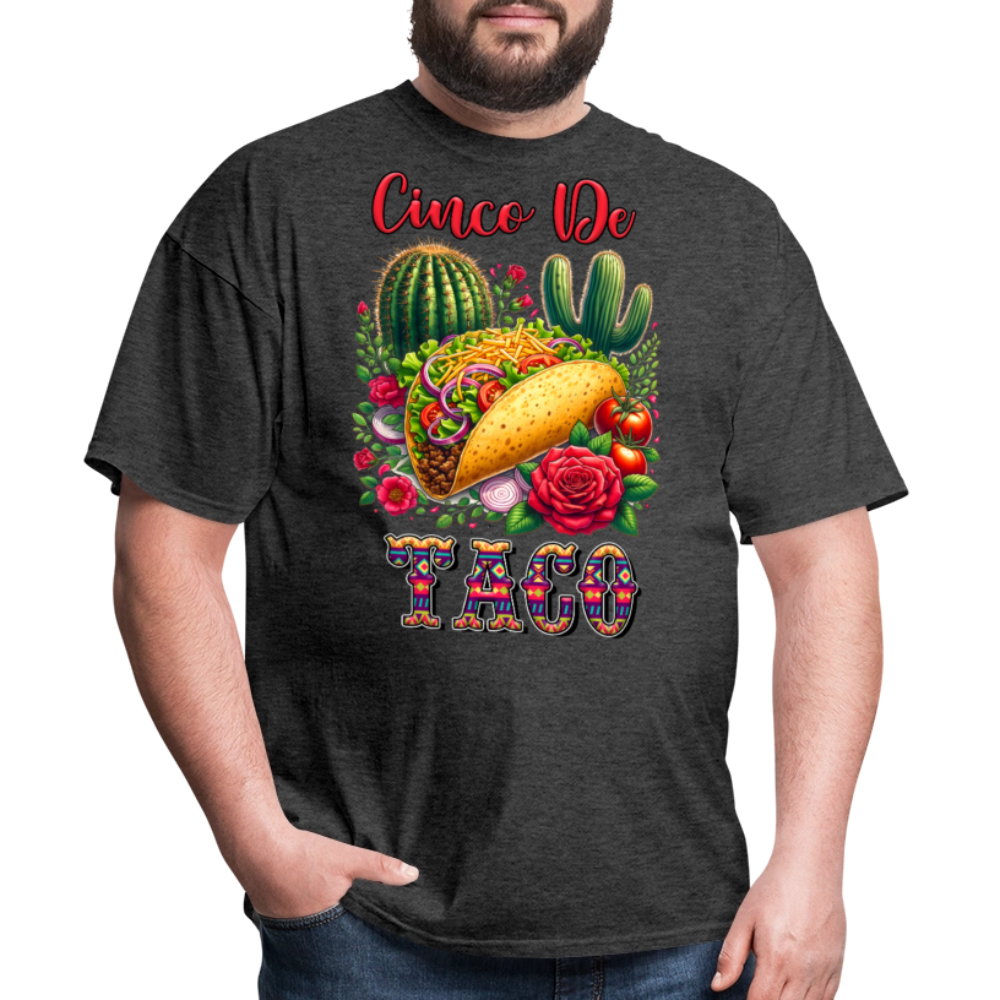 Funny Mexican Food Tee Cinco de Mayo Taco T-shirt - heather black