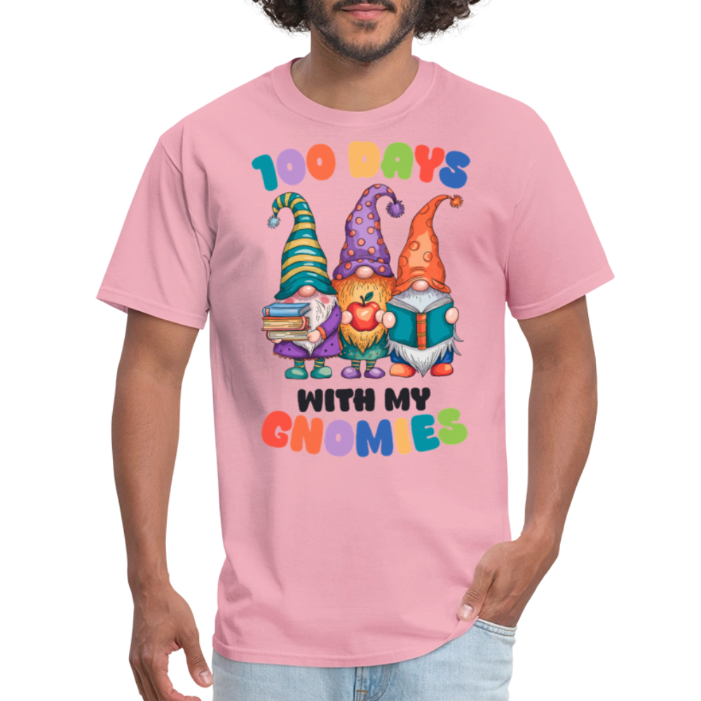 Cute Gnome 100 Days of Learning Shirt Teacher Appreciation Gnome T-Shirt - pink