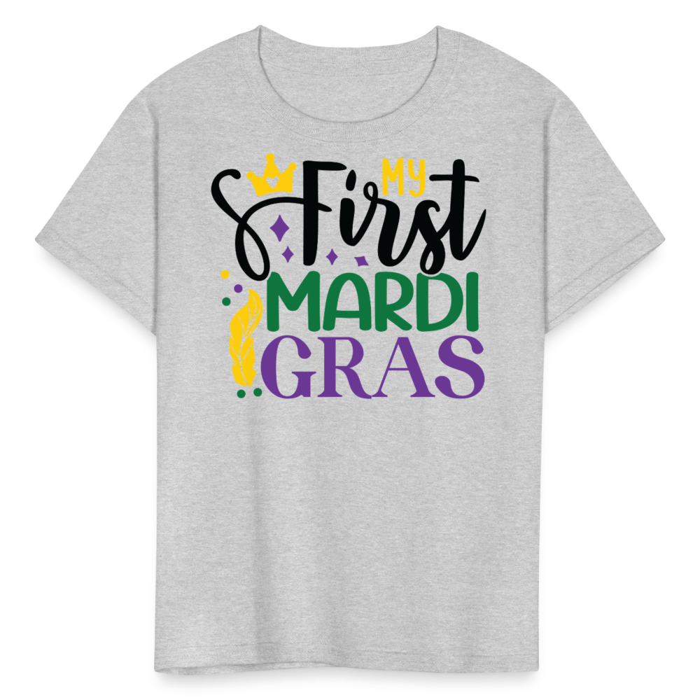 First Mardi Gras Celebration Gift Baby’s First Fat Tuesday T-shirt - heather gray