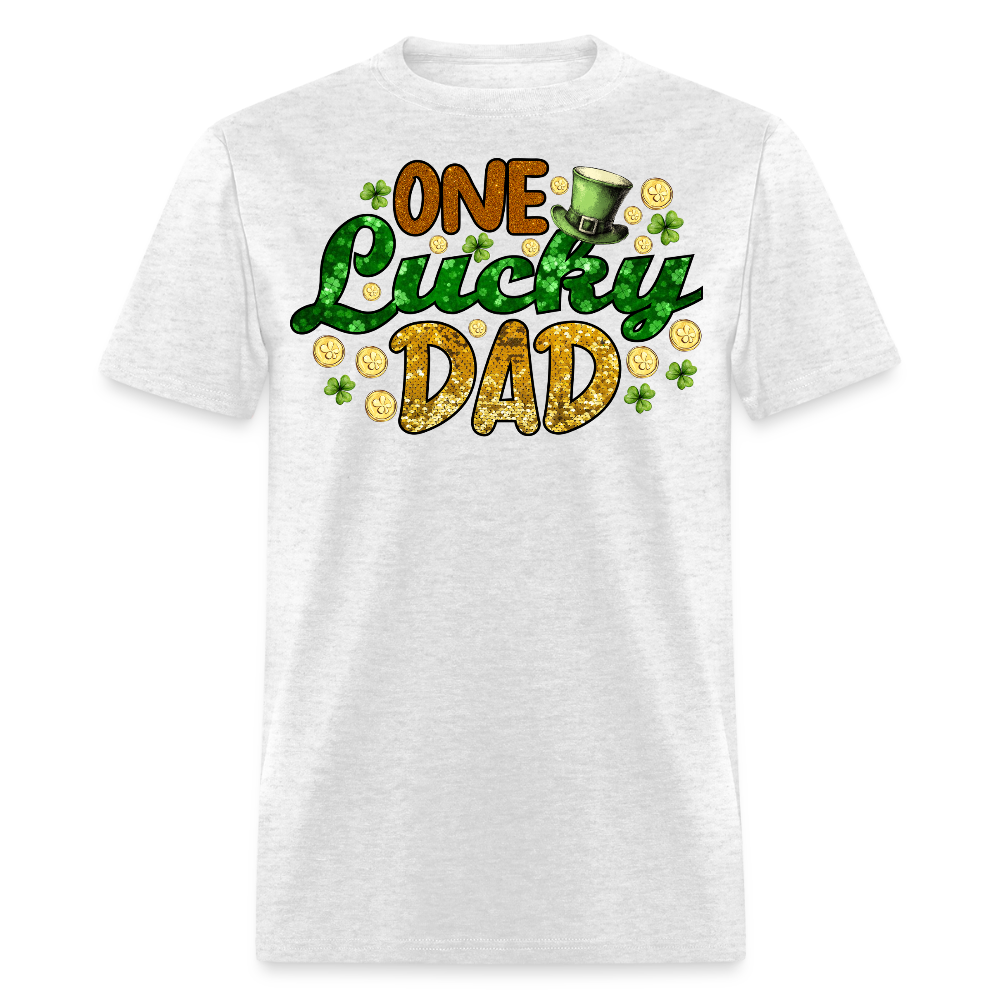 One Lucky Dad St Paddy’s Day T-shirt - light heather gray