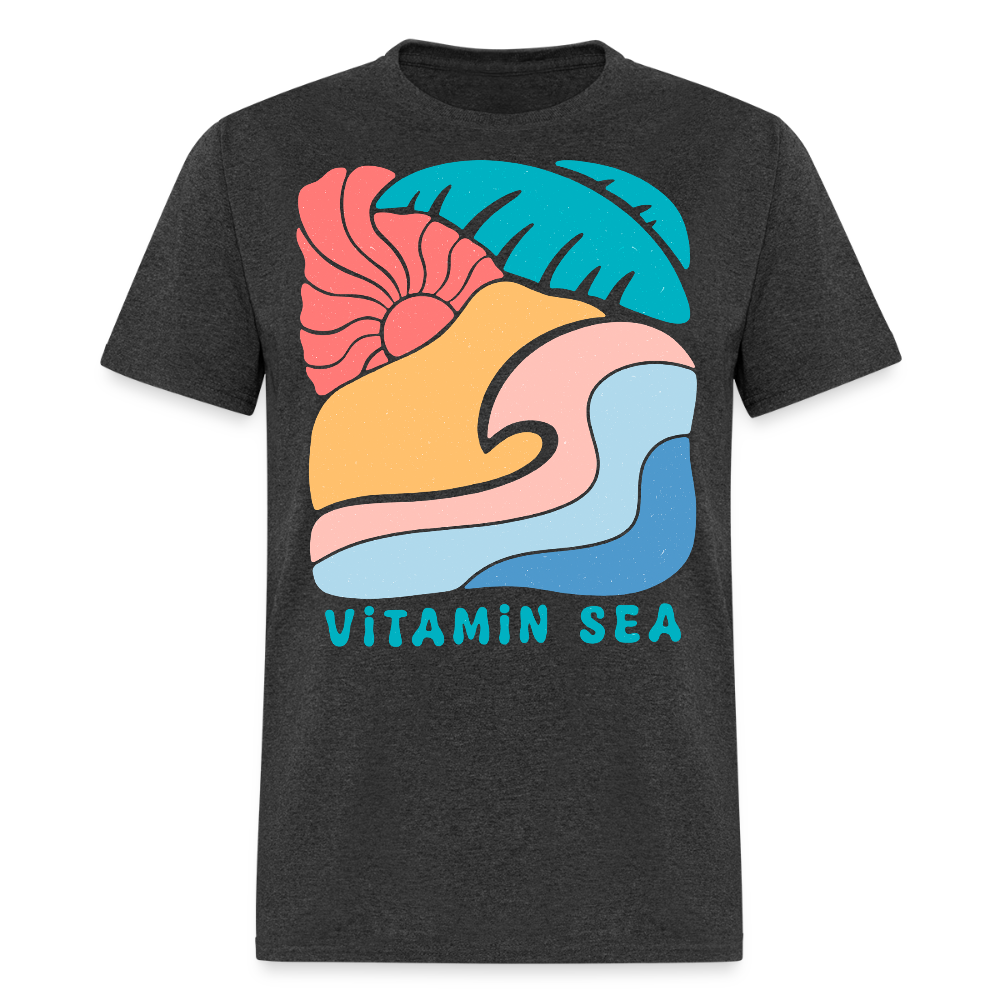 Vitamin Sea Ocean Beach Vacation T-shirt - heather black