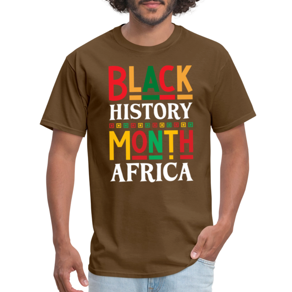 African Pride Black History Month T-shirt For Men and Women - brown