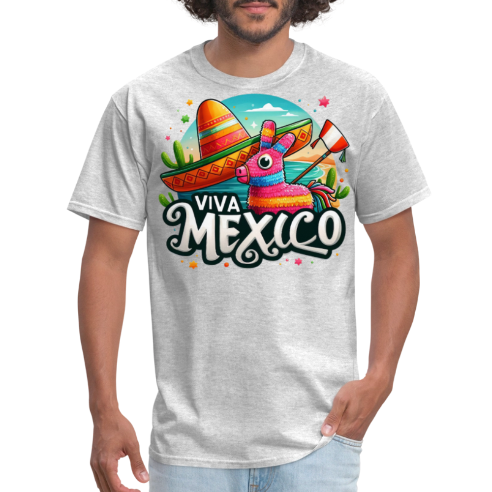 Colorful Mexican Pinata-themed Gifts Viva Mexico Party T-shirt - heather gray