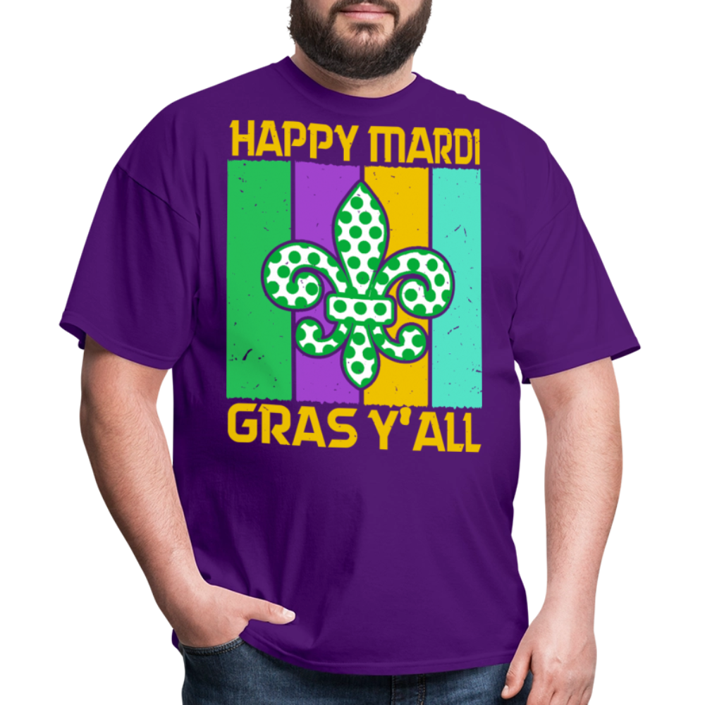 New Orleans Festival Tee Southern-style Mardi Gras Y’all T-shirt - purple