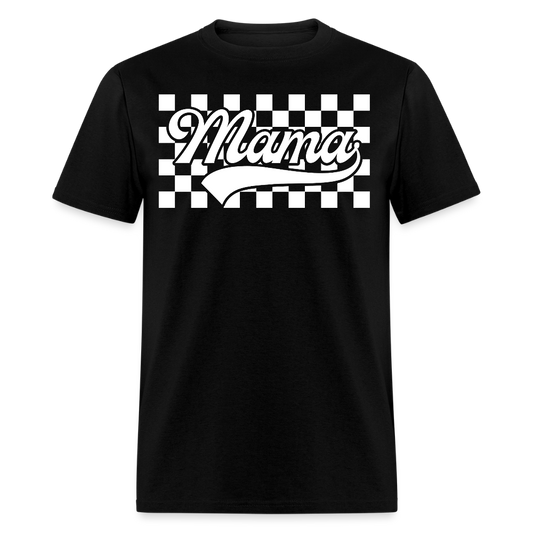 Retro Mama Checkerboard T-shirt - black