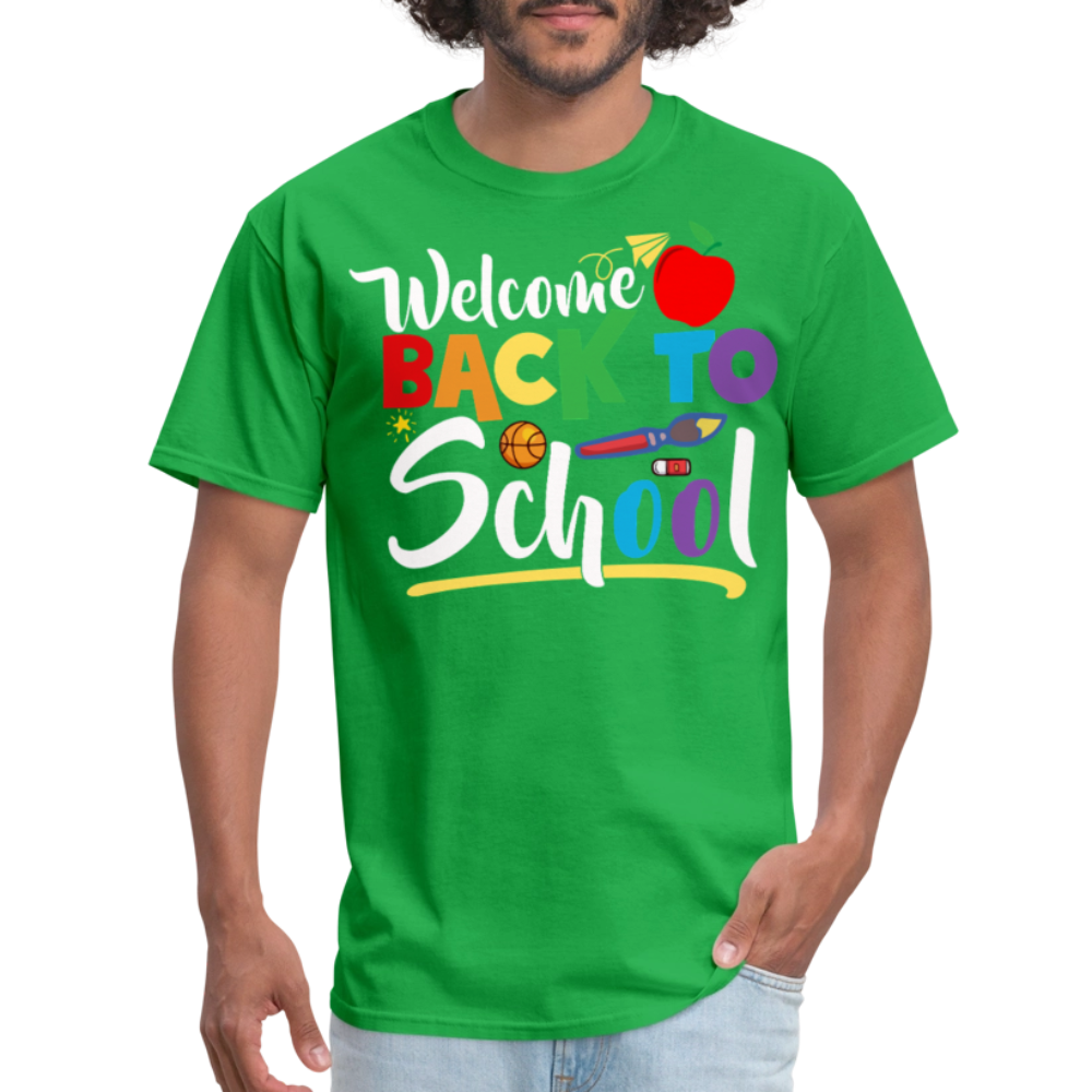 Welcome Back to School Shirt for Teachers First Day of school T-shirt - bright green