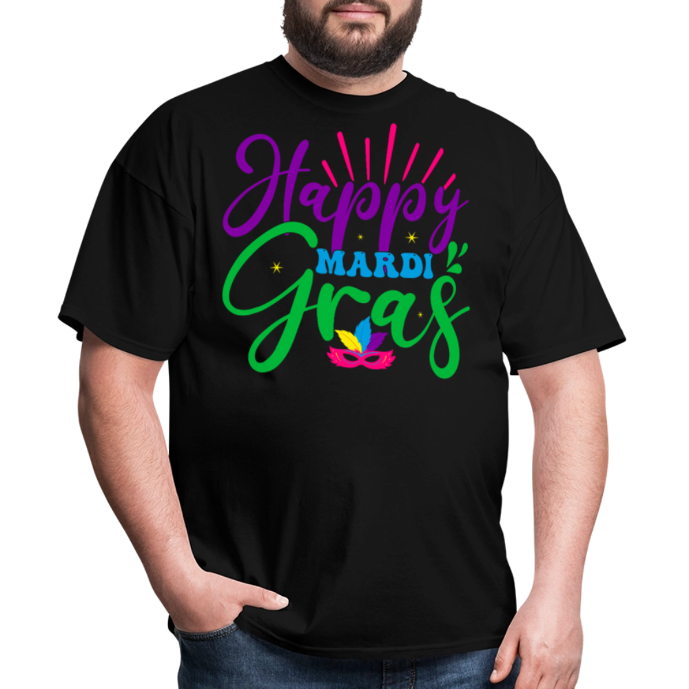 Happy Mardi Gras Party Unisex Classic T-shirt - black