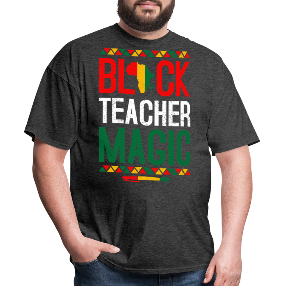 Cultural Heritage Tee Black Teacher Magic T-shirt - heather black