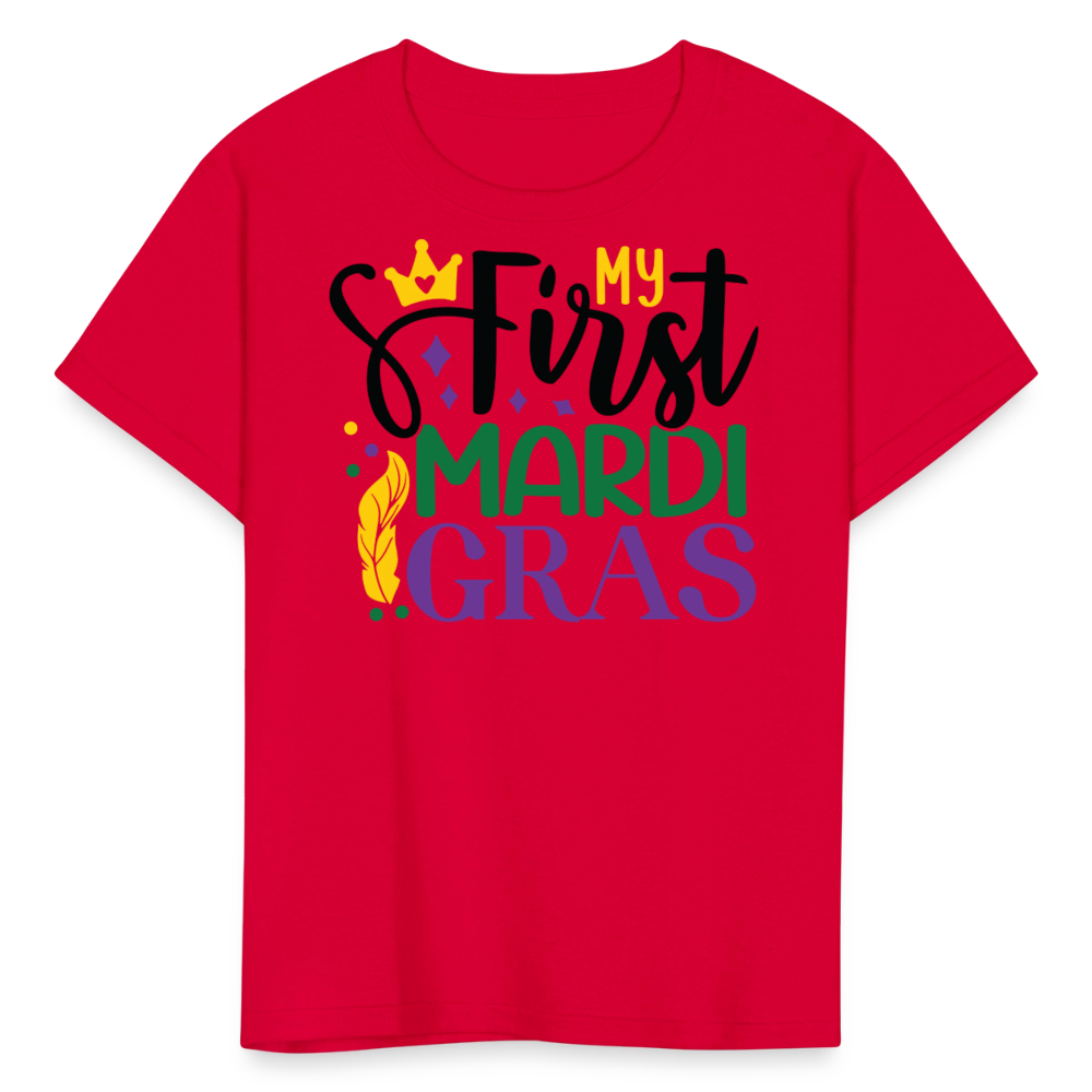 First Mardi Gras Celebration Gift Baby’s First Fat Tuesday T-shirt - red