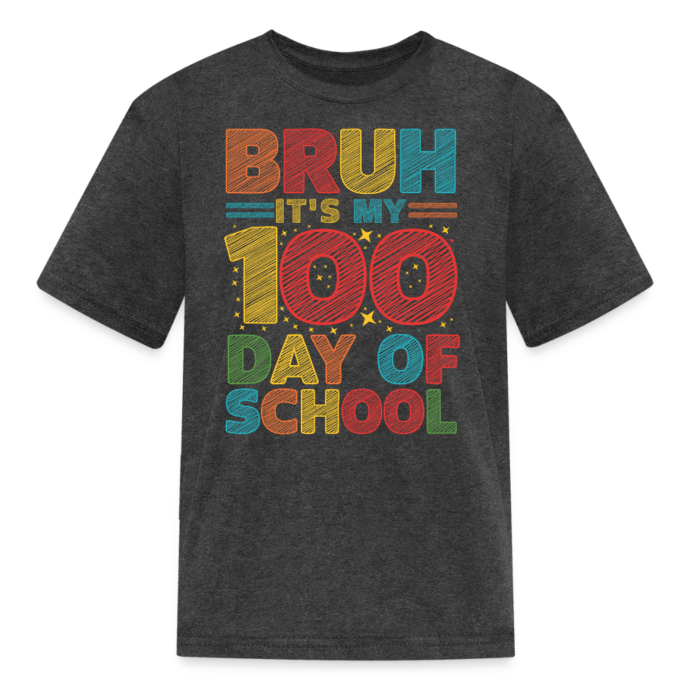 Funny 100th Day Of School Shirt For Kids Back To School Milestone T-shirt - heather black