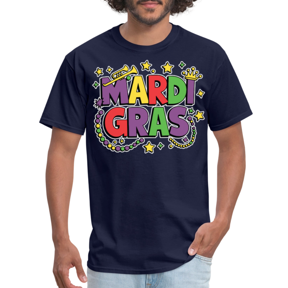 Funny Mardi Gras Shirt For Parade Lovers New Orleans Festival T-shirt - navy