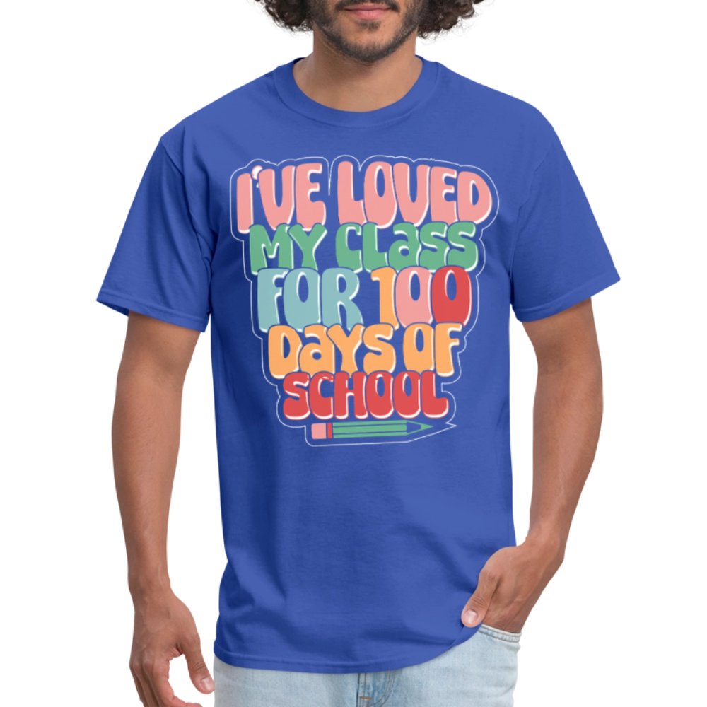 100 Days Of School Tee For Teachers 100 Days Of Learning Teacher T-shirt - royal blue