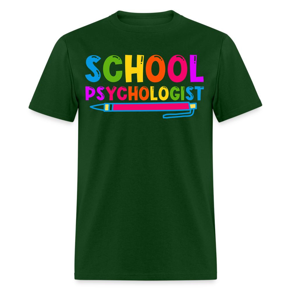 Best Gifts For School Psychologists Mental Health Unisex T-Shirt - forest green