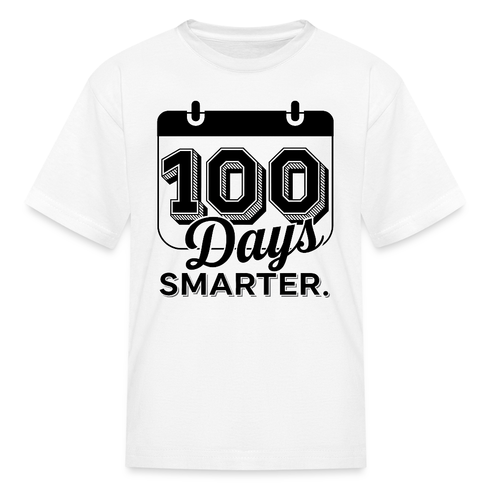 100 Days Smarter Shirt For Students 100th Days Celebration T-shirt - white