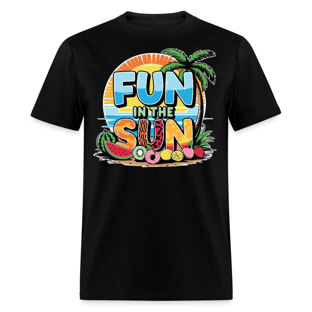 Fun In The Sun Summer Tropical Beach T-shirt - black