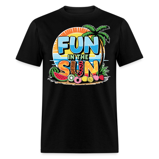 Fun In The Sun Summer Tropical Beach T-shirt - black