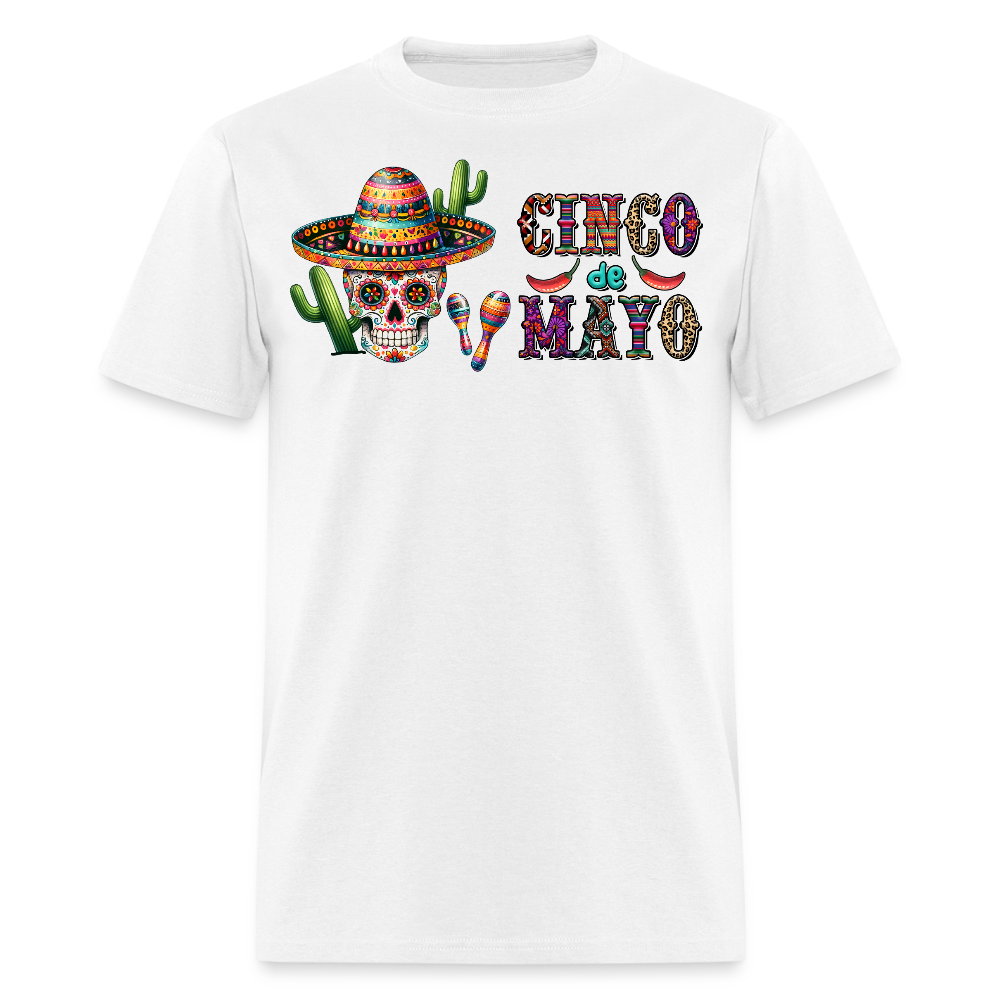 Cinco de Mayo Party Outfit Mexican Sugar Skull T-shirt - white