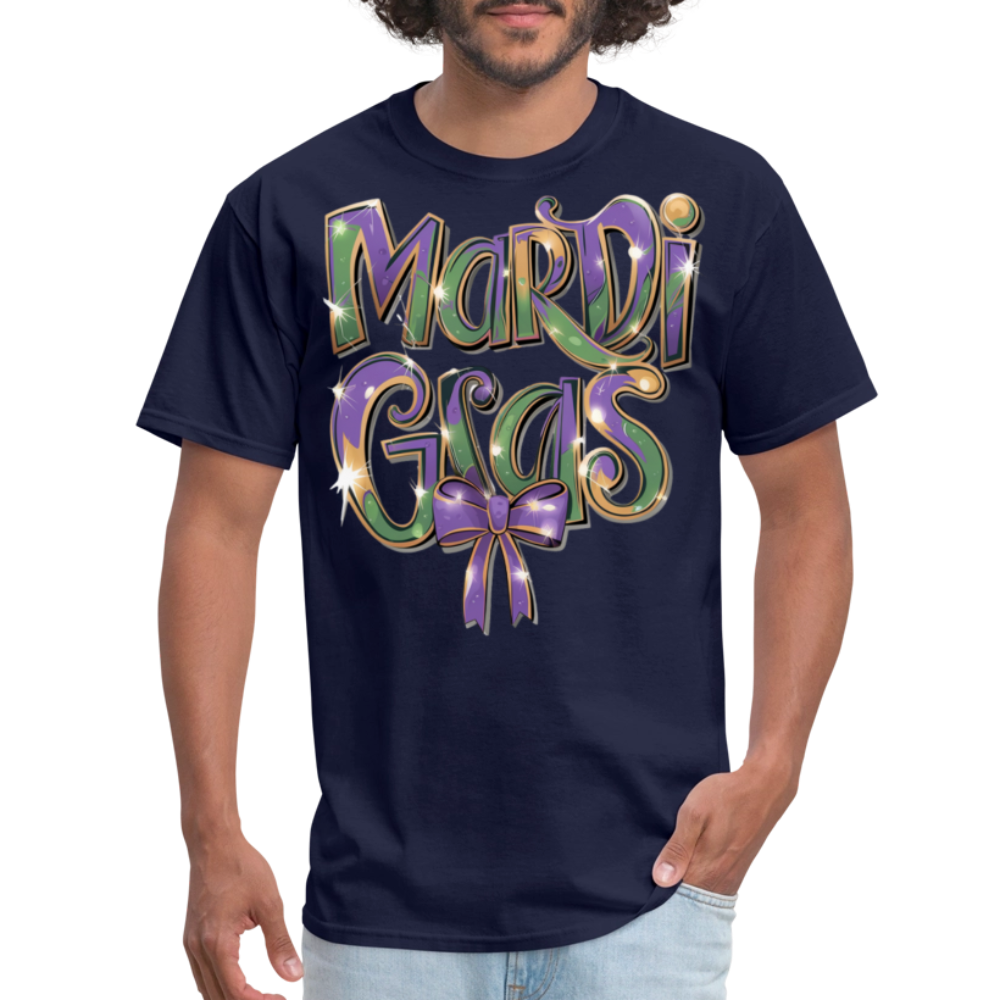 New Orleans Colorful Tee Mardi Gras Festival T-shirt - navy