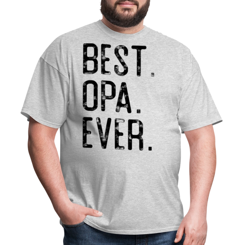 Best Opa Ever Tee For German Grandpa T-shirt - heather gray