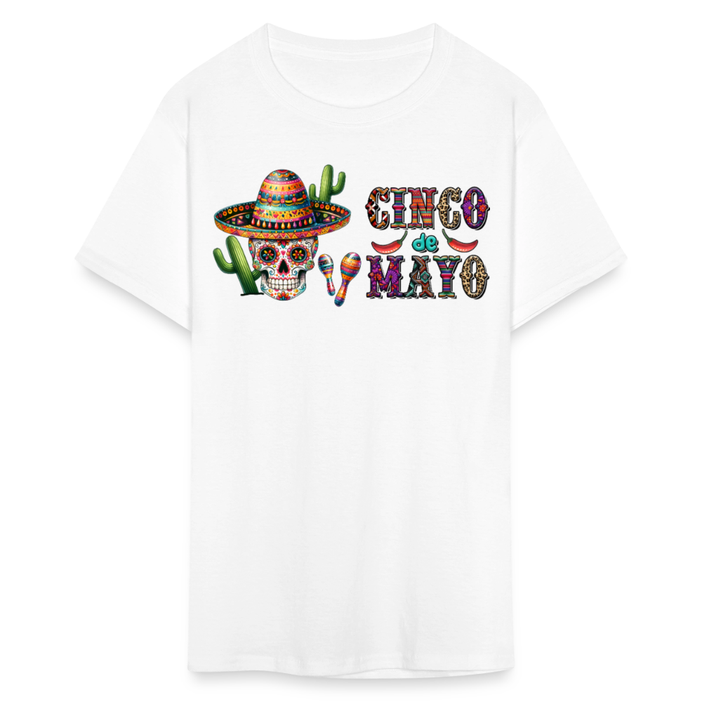 Cinco de Mayo Party Outfit Mexican Sugar Skull T-shirt - white