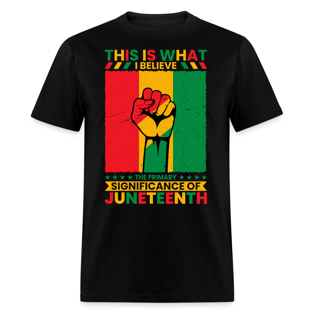Juneteenth Pride Tee African American Freedom T-shirt - black